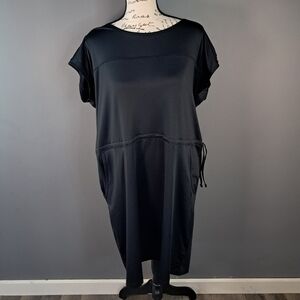 Columbia Cold Bay Black Dress Pockets Drawstring Outdoors Omni-Shade Women Large